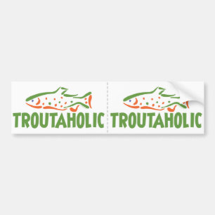 Trout Fisherman Fishing Bumper Sticker