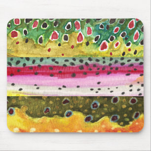 Trout Fisherman Fishing Mouse Mat