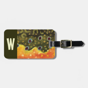 Trout Fisherman's Luggage Tag