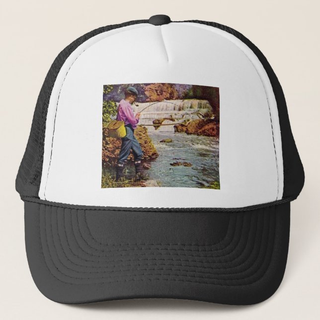 Trout Fishing below the Falls Trucker Hat (Front)
