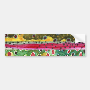 Trout Fishing Bumper Sticker