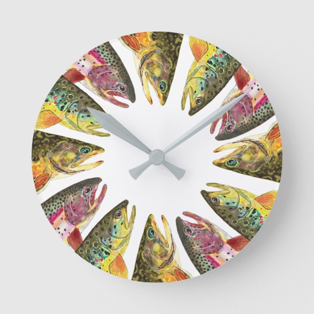 Trout Fishing Clock (Front)