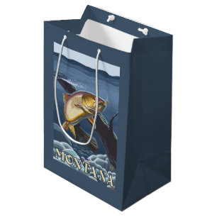 Trout Fishing Cross-Section - Montana Medium Gift Bag
