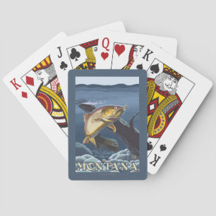 Trout Fishing Cross-Section - Montana Playing Cards