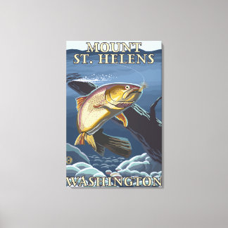 Trout Fishing Cross-Section - St. Helens, WA Canvas Print
