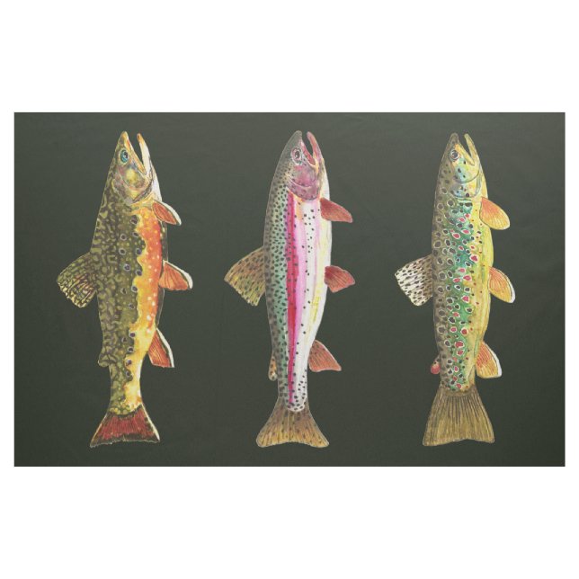 Trout Fishing Fabric (Yard)