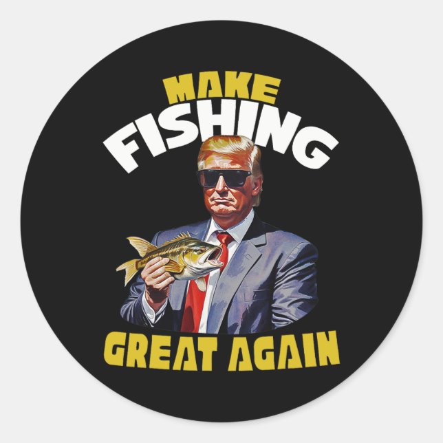Trout Fishing Fishing Novelty Fisherman Gift  Classic Round Sticker (Front)