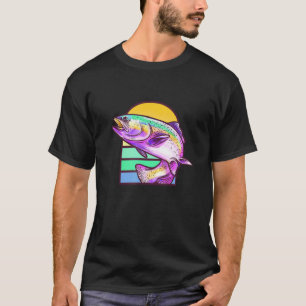 Trout Fishing Freshwater Fish Angler Retro T-Shirt