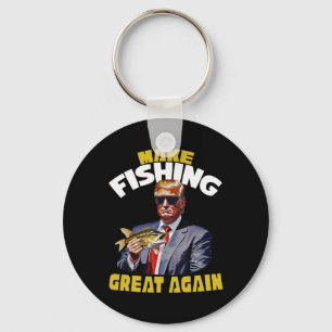 Trout Fishing Funny Trump 2024 Taking America Ck M Key Ring