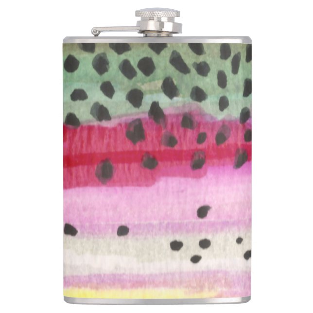 Trout Fishing Hip Flask (Front)