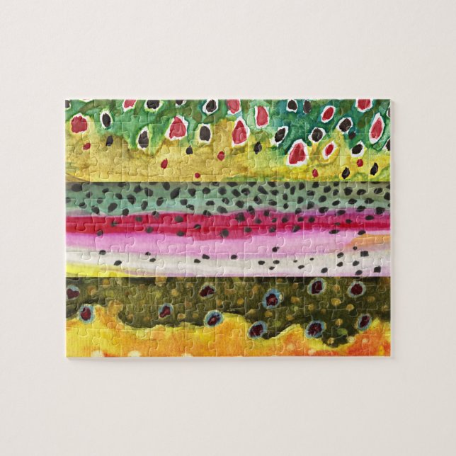 Trout Fishing Jigsaw Puzzle (Horizontal)