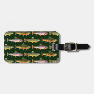 Trout Fishing Luggage Tag