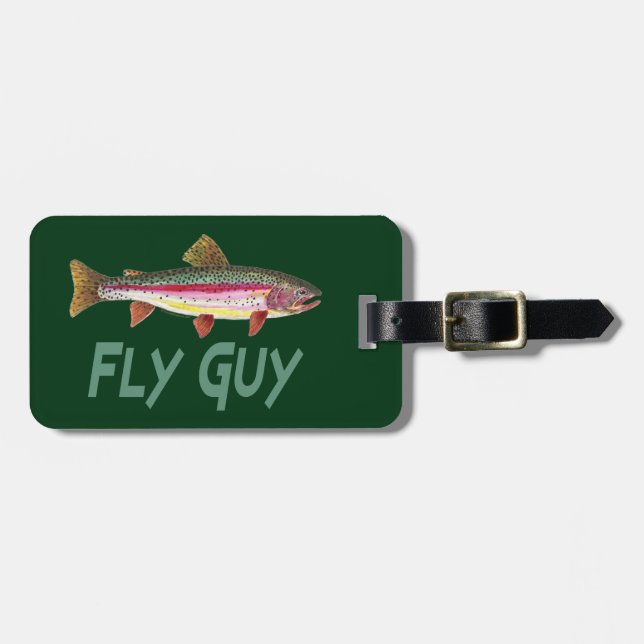 Trout Fishing Luggage Tag (Front Horizontal)