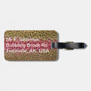 Trout Fishing Luggage Tag