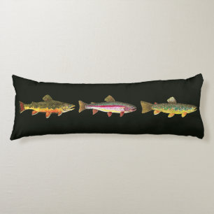 Trout Fishing Men, Women Body Cushion