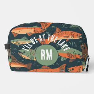 Trout Fishing Monogram Dopp Kit