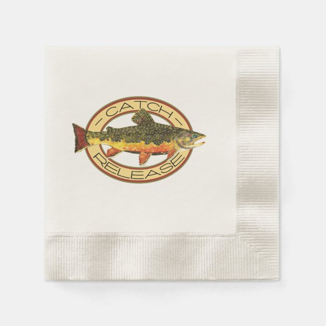 Trout Fishing Napkin (Front)