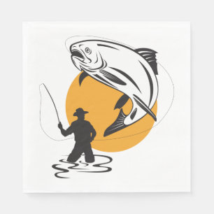 Trout Fishing Napkin