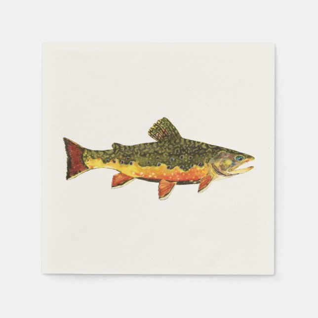 Trout Fishing Napkin (Front)