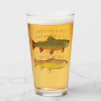 Trout Fishing Pint Glass