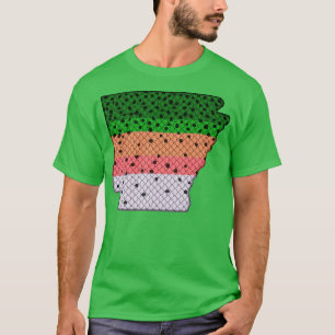 Trout Fishing Rainbow Trout Pattern Arkansas State T-Shirt