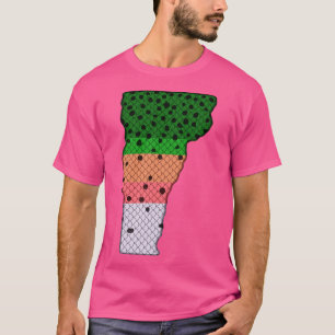 Trout Fishing Rainbow Trout Pattern Vermont State T-Shirt