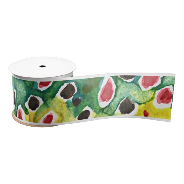 Trout Fishing Satin Ribbon (Spool)