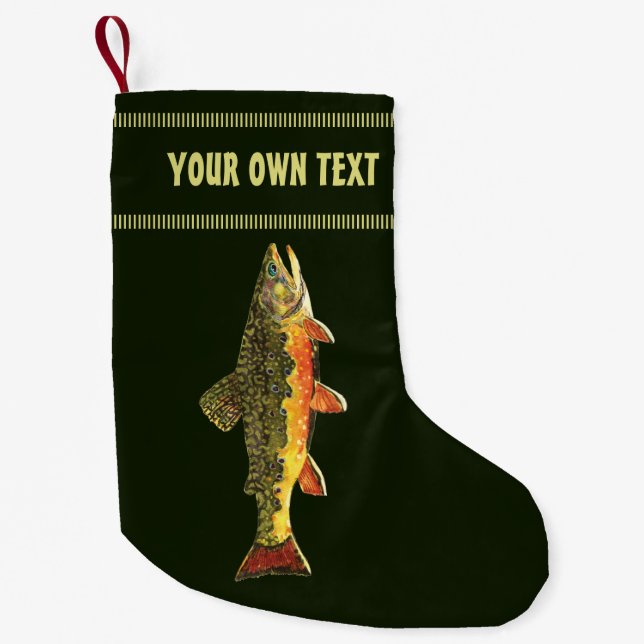 Trout Fishing Small Christmas Stocking (Front)