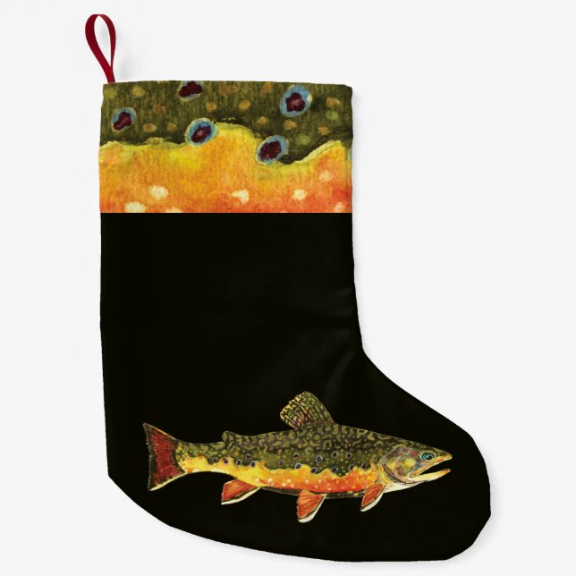 Trout Fishing Small Christmas Stocking (Front)