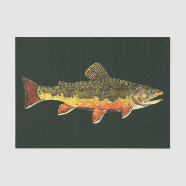 Trout Fishing Tissue Paper (Front)