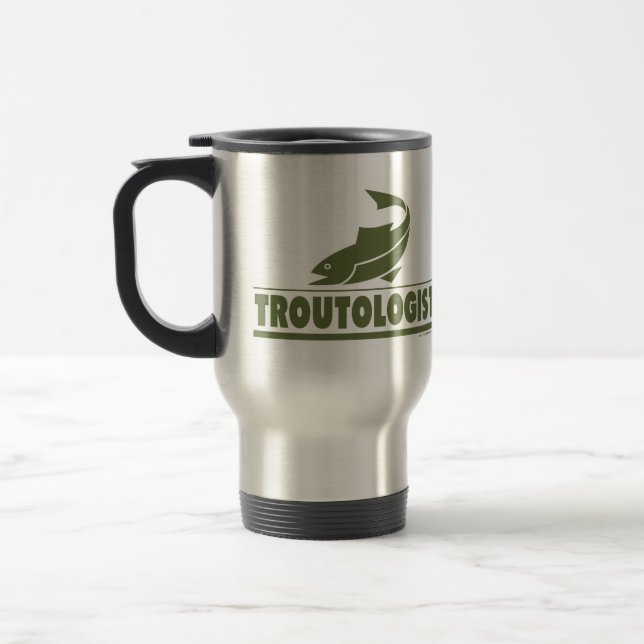 Trout Fishing Travel Mug (Left)