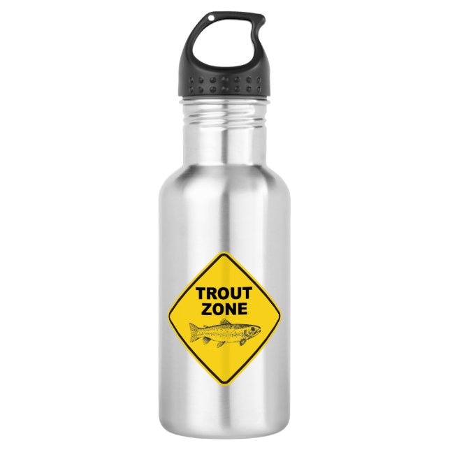 Trout Fishing Zone 532 Ml Water Bottle (Front)