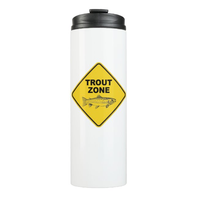 Trout Fishing Zone Thermal Tumbler (Front)