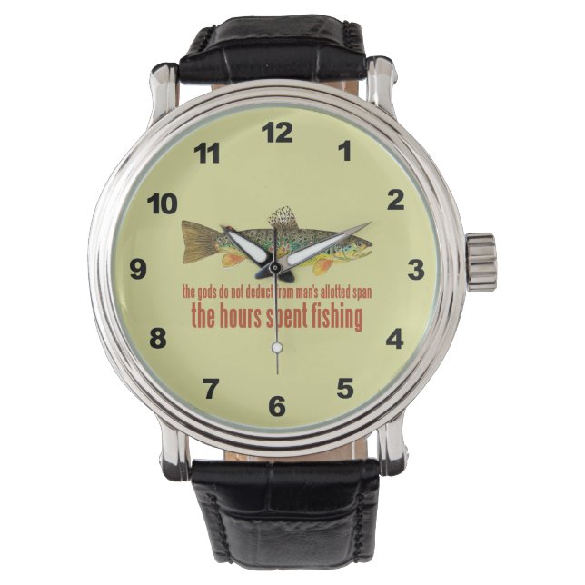 Trout Fly Fisherman Watch (Front)