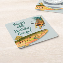 Trout Fly Fishing Adult Birthday Personalised