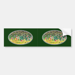 Trout Fly FIshing Bumper Sticker