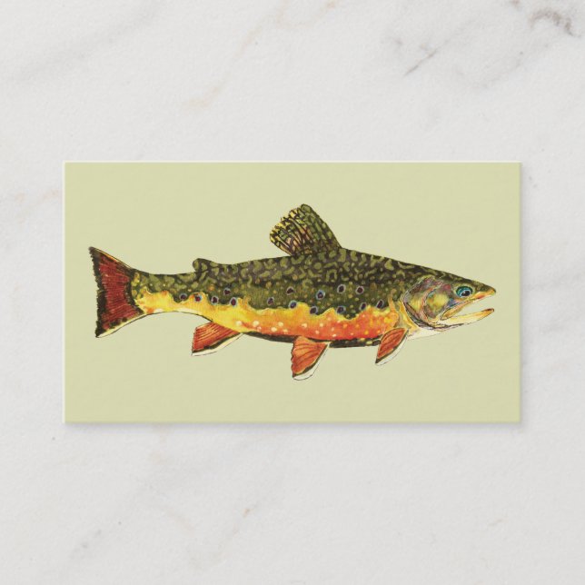 Trout Fly Fishing Business Card (Front)