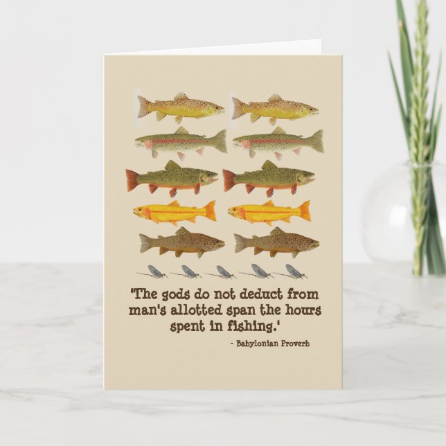 Trout fly fishing card (Front)