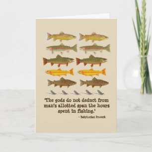 Trout fly fishing card