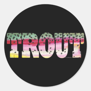 Trout Fly Fishing Classic Round Sticker