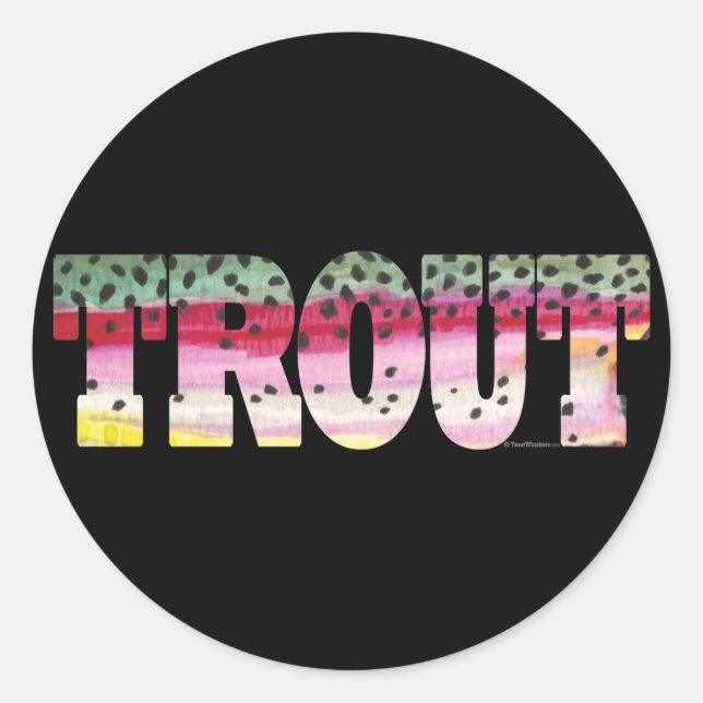 Trout Fly Fishing Classic Round Sticker (Front)