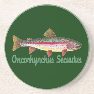 Trout Fly Fishing Coaster