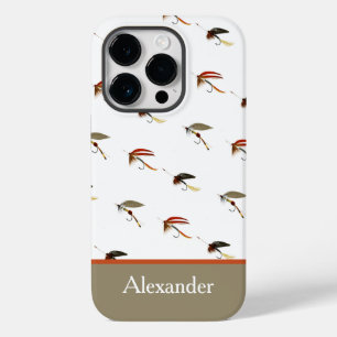 Trout Fly Fishing Flies  Watercolor design Case-Mate iPhone 14 Pro Case