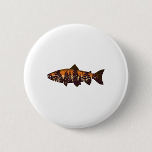 Trout Fly Fishing Forest Nature Wildlife Fisherman 6 Cm Round Badge