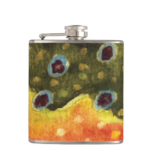 Trout Fly Fishing Hip Flask