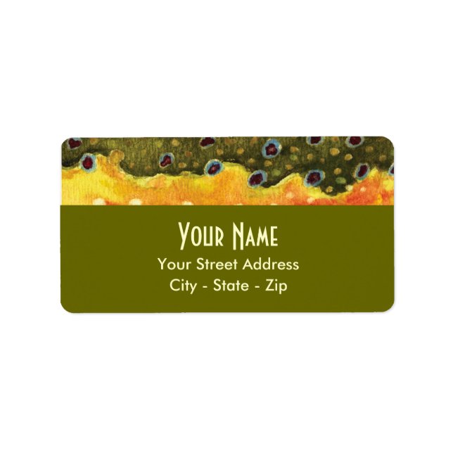 Trout Fly Fishing Label (Front)