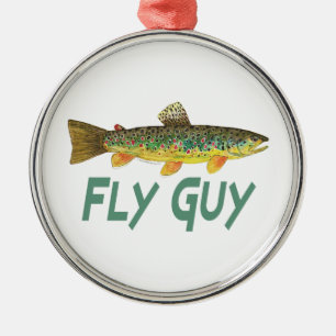 Trout Fly Fishing Metal Tree Decoration