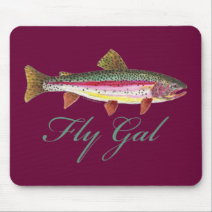 Trout Fly Fishing Mouse Mat