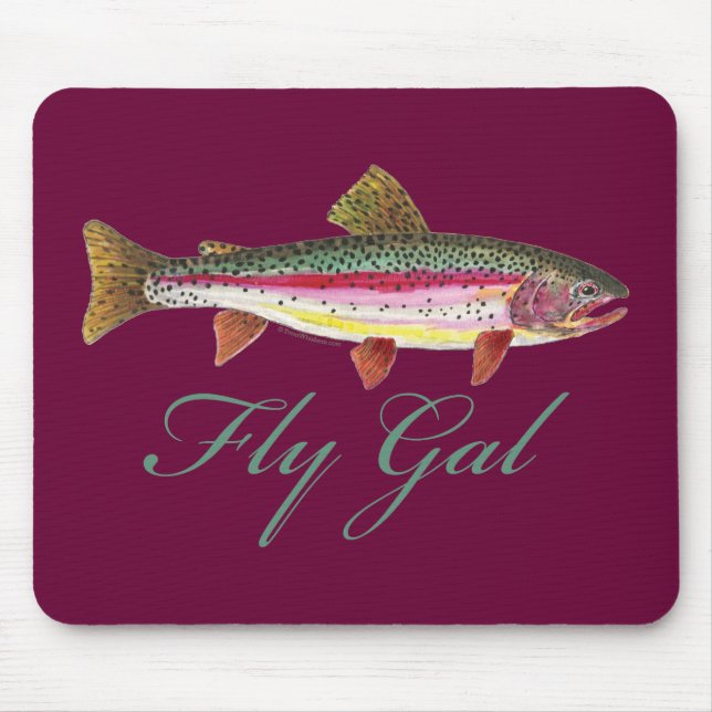 Trout Fly Fishing Mouse Mat (Front)