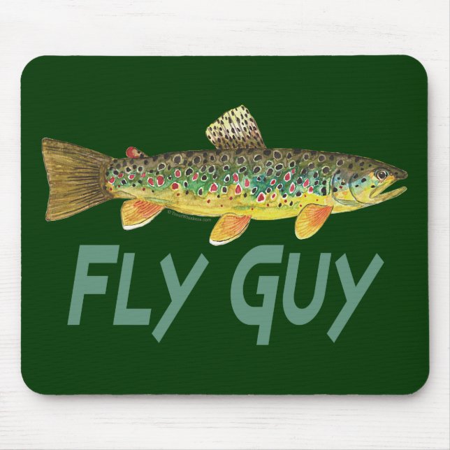 Trout Fly Fishing Mouse Mat (Front)